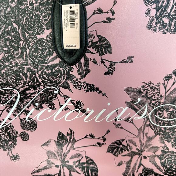 NWT Victoria's Secret Limited Edition Pink large 
Floral Tote Bag 48.00 - Picture 2 of 6